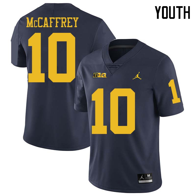 Jordan Brand Youth #10 Dylan McCaffrey Michigan Wolverines College Football Jerseys Sale-Navy